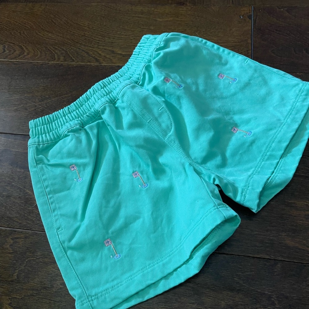 TBBC Green Sheffield Shorts + golf embroidery - sz 6
